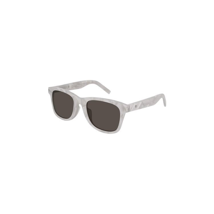 Saint Laurent Square Rectangle Sunglasses — White