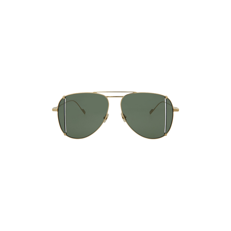 Saint Laurent Aviator Titanium Sunglasses — Silver