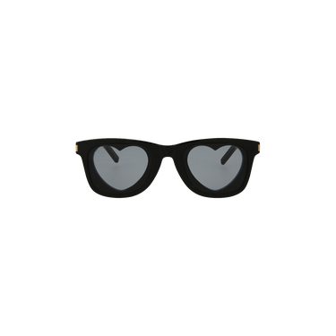 Saint Laurent Rectangle Acetate Sunglasses — Brown