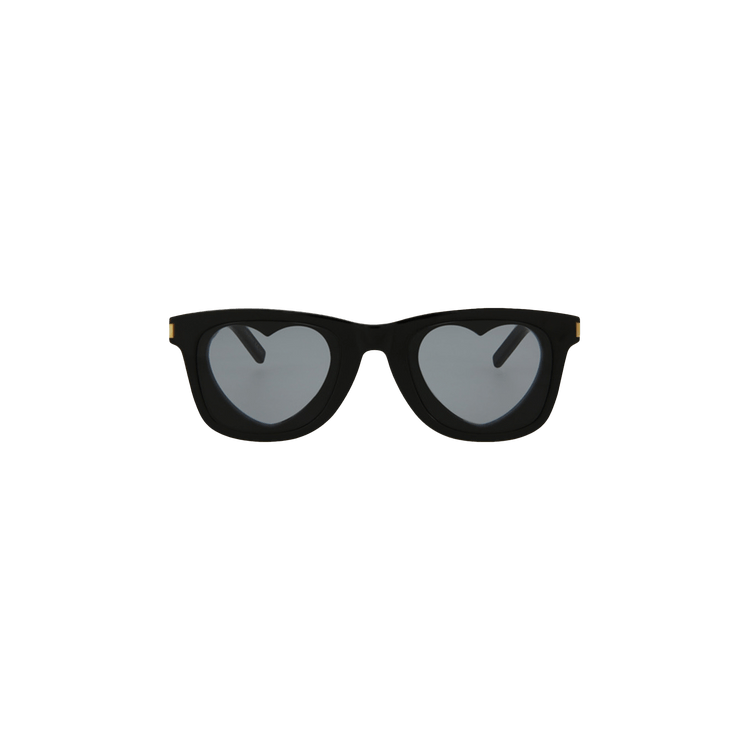 Saint Laurent Rectangle Acetate Sunglasses — Brown