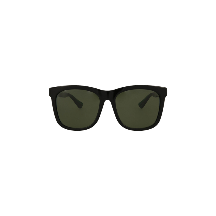 Gucci Square Acetate Sunglasses — Black