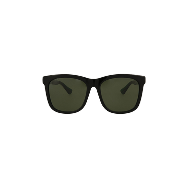 Gucci Square Acetate Sunglasses — Black