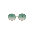 Gucci Oval Metal Sunglasses — Gold