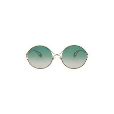 Gucci Oval Metal Sunglasses — Gold