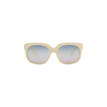 Gucci Square Acetate Sunglasses — White