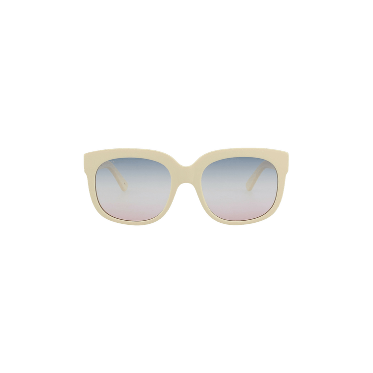 Gucci Square Acetate Sunglasses — White