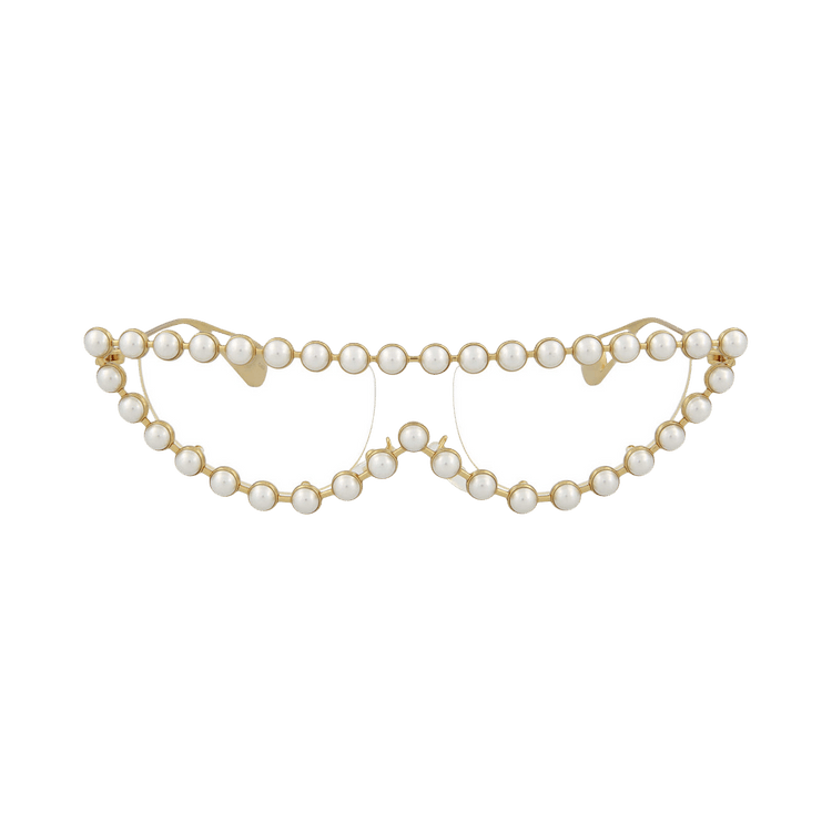 Gucci Cat-Eye Frame Metal Sunglasses — Gold