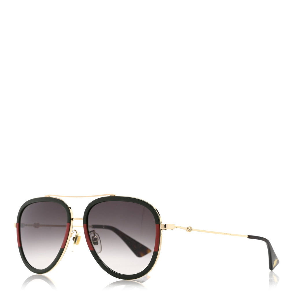 Gucci Aviator Sunglasses — Green GG0062S