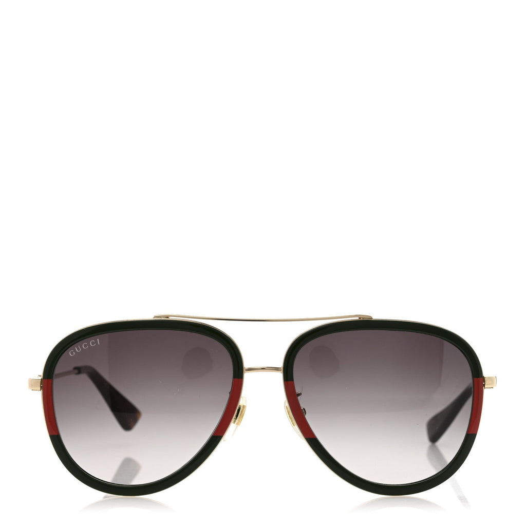 Gucci Aviator Sunglasses — Green GG0062S