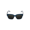 Balenciaga Clear Frame Square Sunglasses — Blue