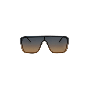 Saint Laurent Gradient Mask Sunglasses — Silver