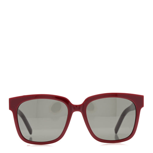 Saint Laurent Square Sunglasses — Red