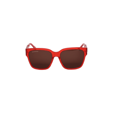 Balenciaga 99mm Shield Sunglasses — Red