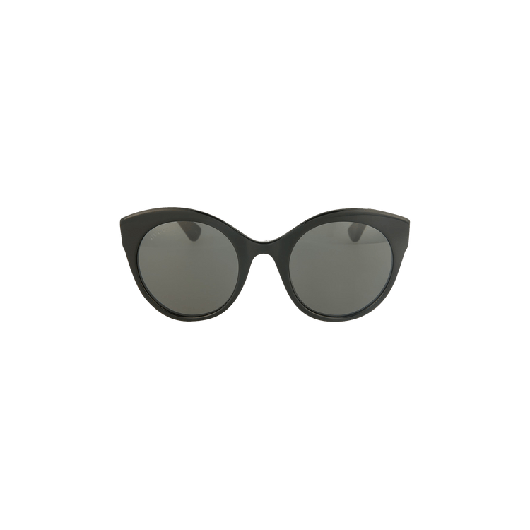 Gucci Round Oval Sunglasses — Black