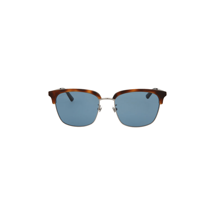 Gucci Rectangle-Frame Acetate Sunglasses — Blue