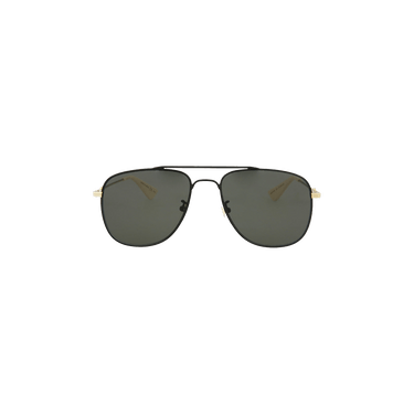 Gucci Aviator-Style Metal Sunglasses — Black