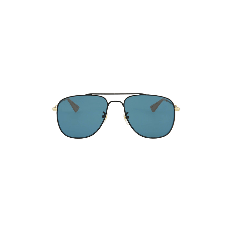 Gucci Aviator-Style Metal Sunglasses — Black