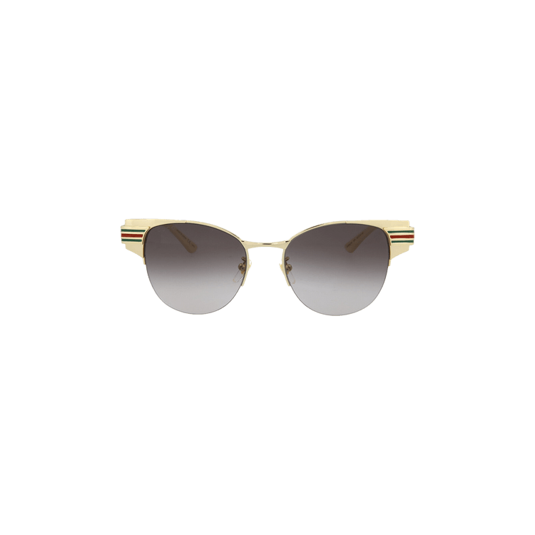 Gucci Round-Frame Metal Sunglasses — Gold