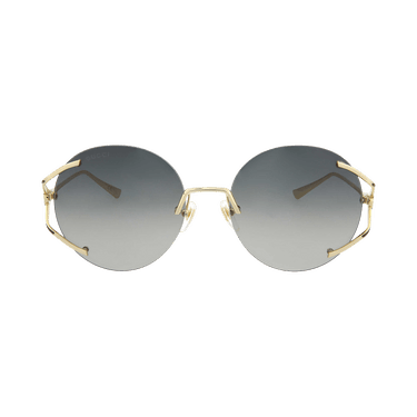 Gucci Round-Frame Metal Sunglasses — Gold