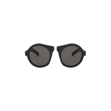 Prada Round-Frame Sunglasses — Black