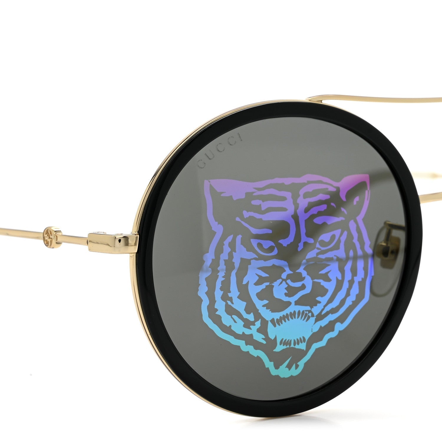 Gucci Round Sunglasses — Gold GG0061S