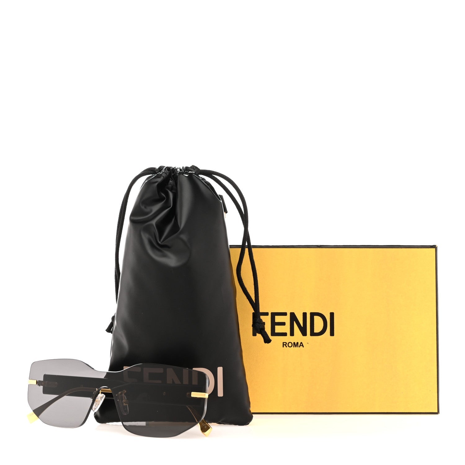 Fendi Shield Sunglasses — Black