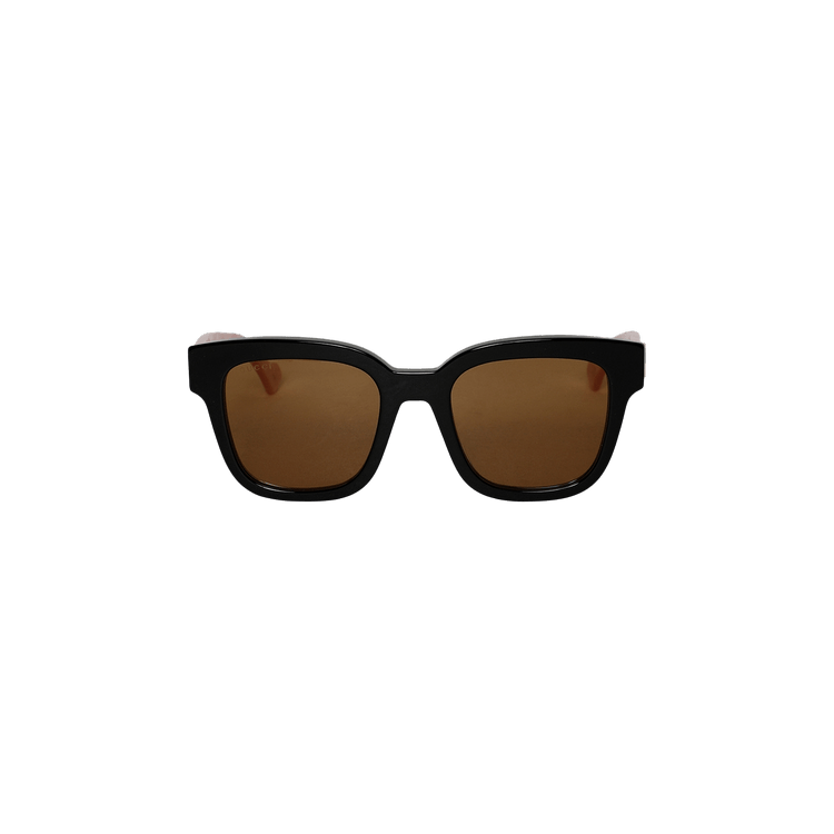Gucci Glossy Square Sunglasses — Black