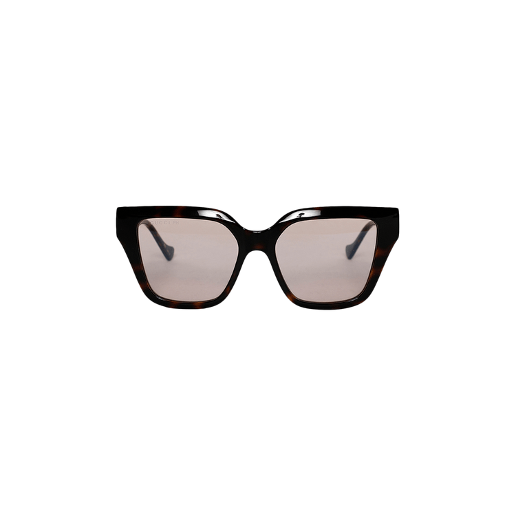 Gucci Square Cat Eye Sunglasses — Brown