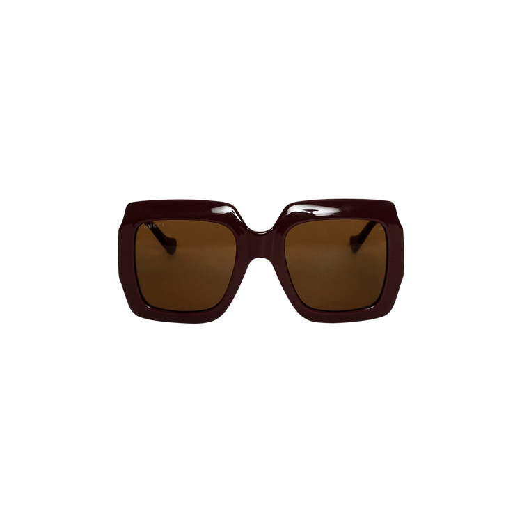 Gucci Classic Square Sunglasses — Brown