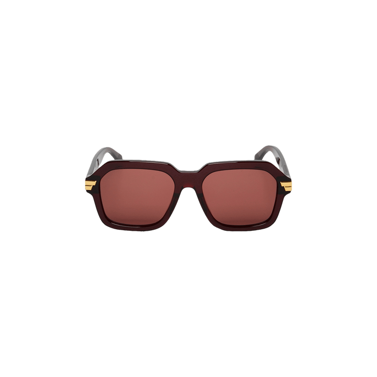 Bottega Veneta Tonal Aviator Sunglasses — Red