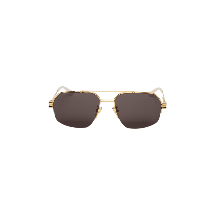 Bottega Veneta Aviator Sunglasses — Gold