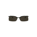 Balenciaga Rectangle-Frame Metal Sunglasses — Black