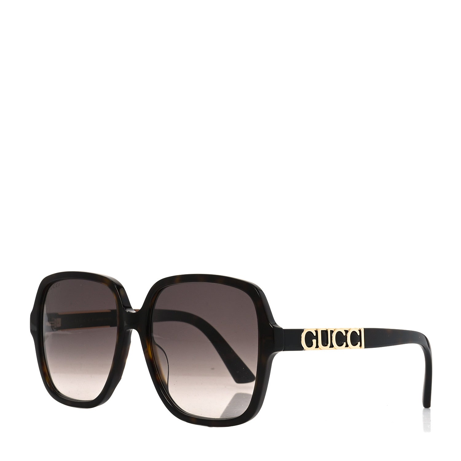 Gucci Oversized Square Sunglasses — Havana GG1189S
