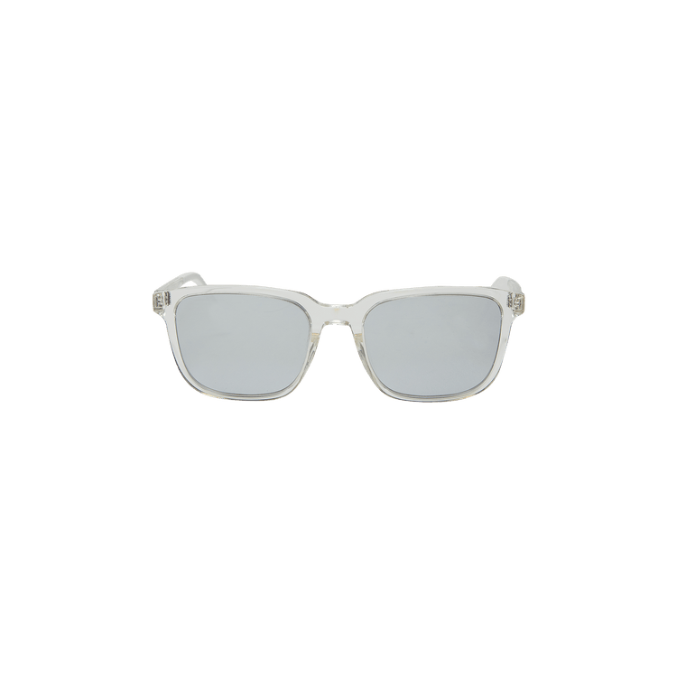 Dior Crystal Tone Rectangular Sunglasses — Silver