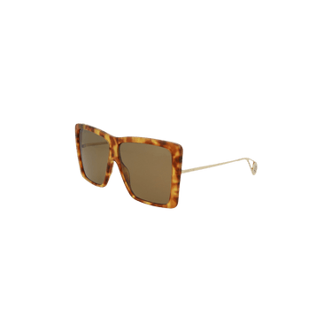 Gucci Square Frame Acetate Sunglasses — Brown