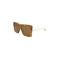 Gucci Square Frame Acetate Sunglasses — Brown