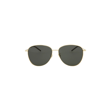 Saint Laurent Aviator Style Metal Sunglasses — Gold