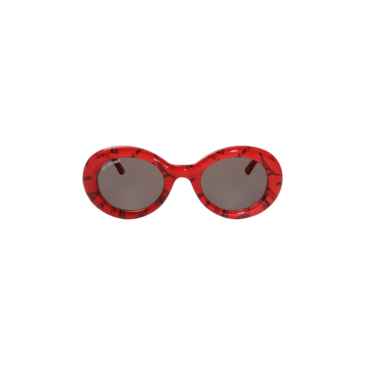 Balenciaga Panthos Frame Acetate Sunglasses — Red