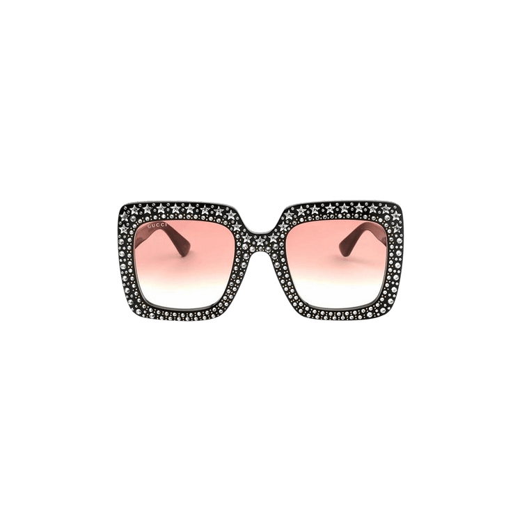 Gucci Square Frame Acetate Sunglasses — Black
