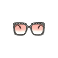 Gucci Square Frame Acetate Sunglasses — Black