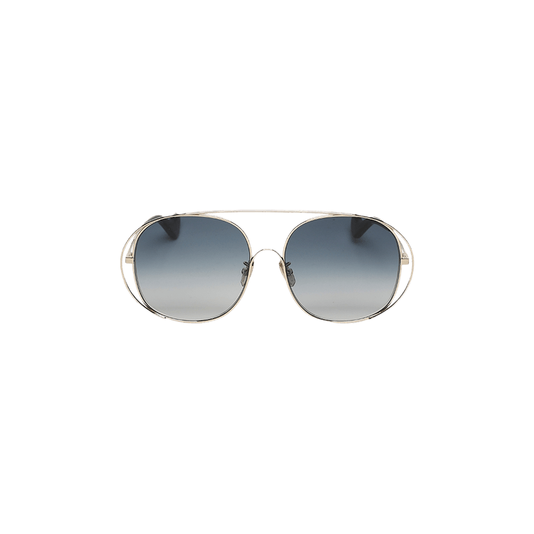 Loewe Oversized Round Metal Sunglasses — Gold