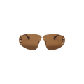 Loewe Rimless Oval Anagram Sunglasses — Brown