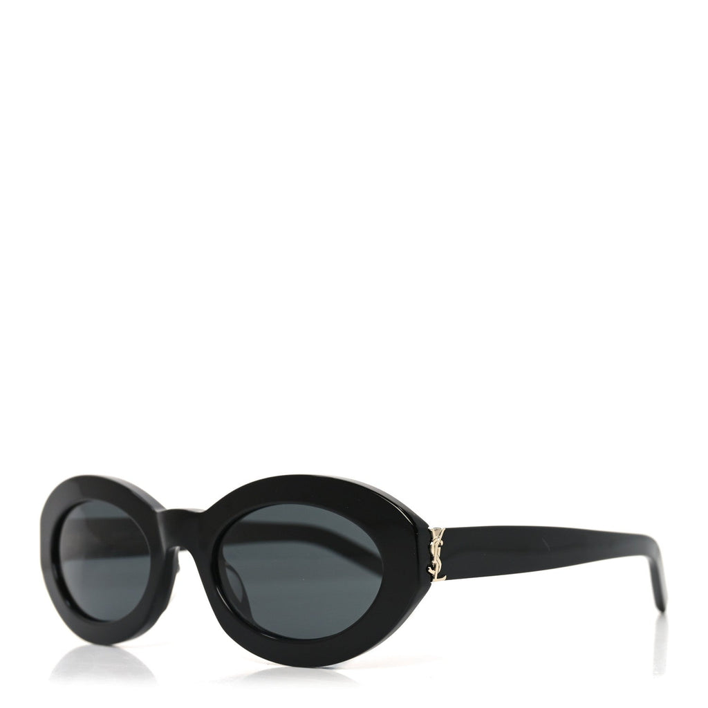 Saint Laurent Oval Sunglasses — Black
