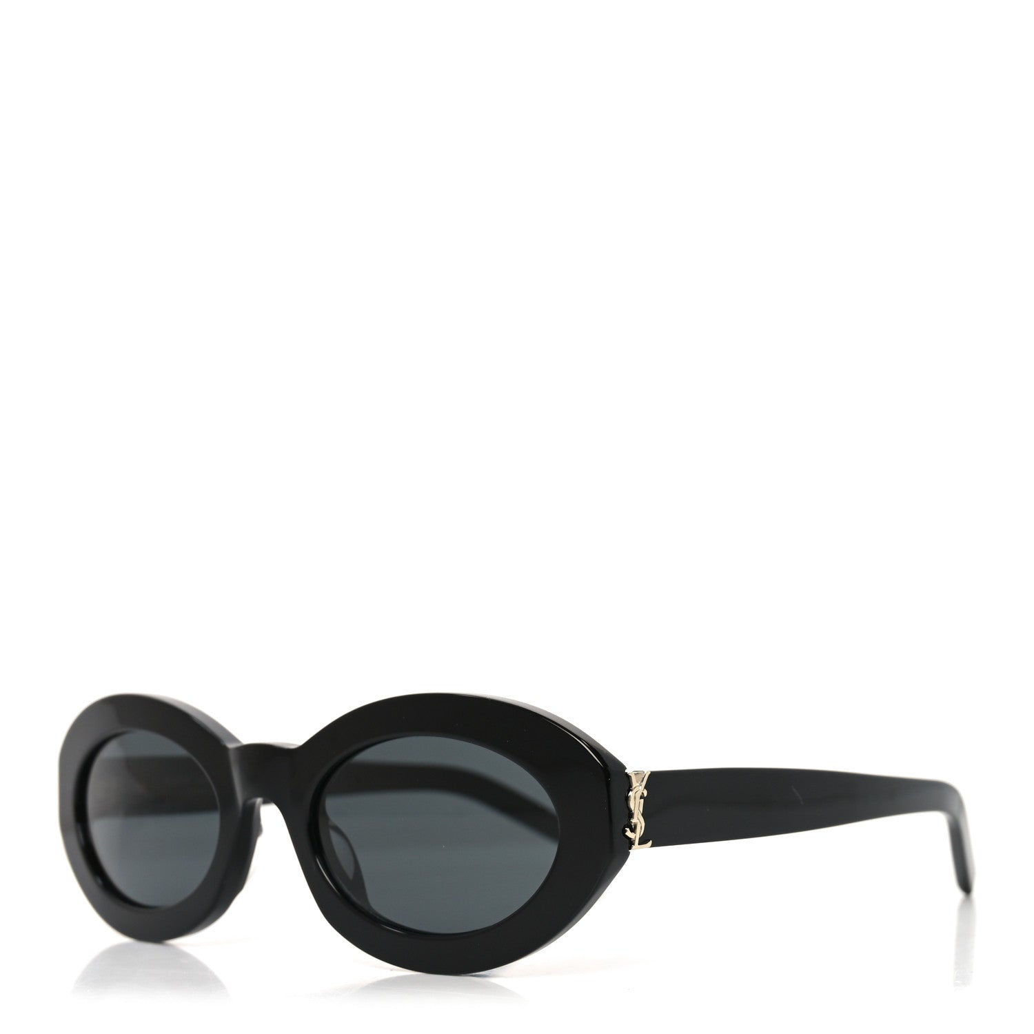 Saint Laurent Oval Sunglasses — Black
