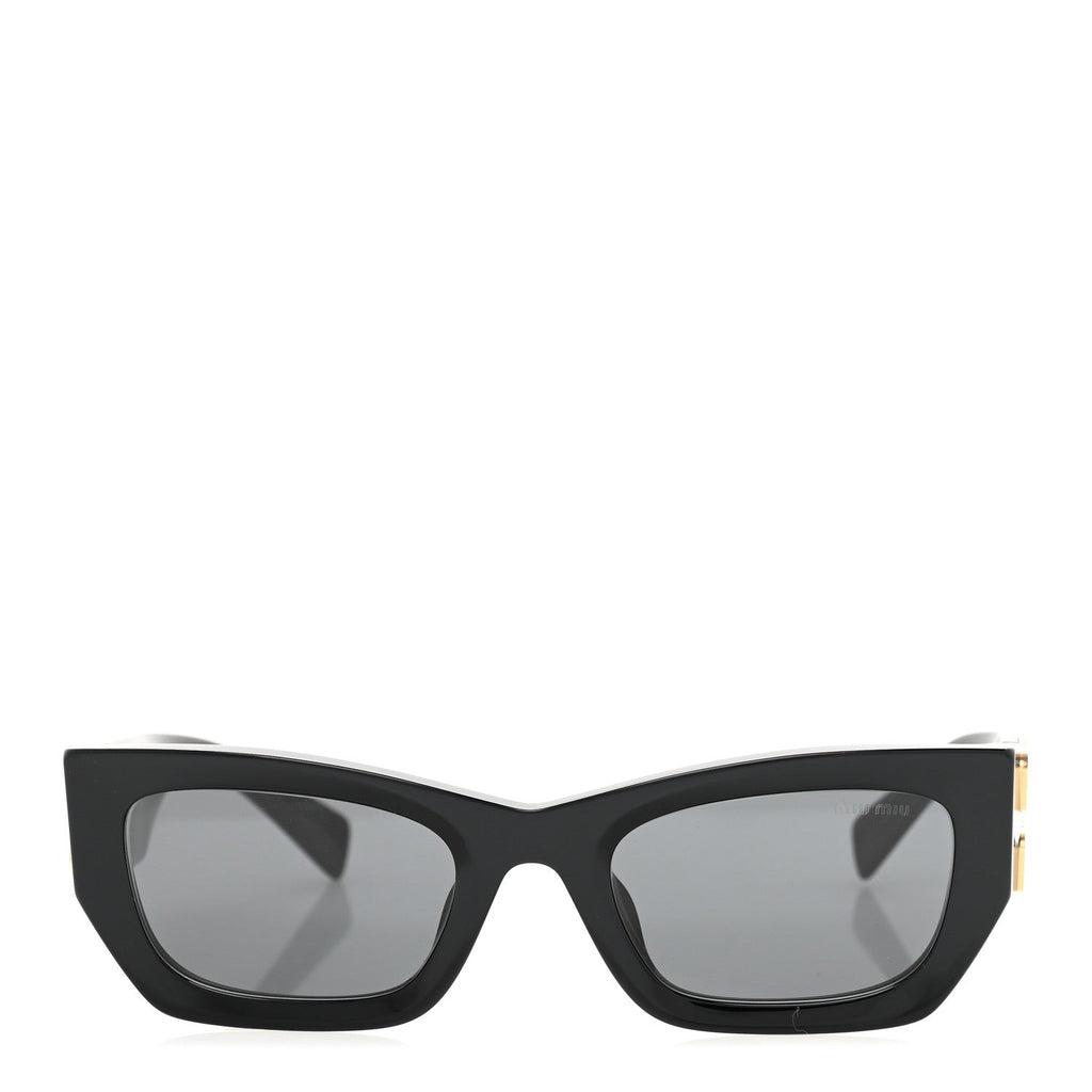 Miu Miu Rectangle Sunglasses — Black SMU 09W