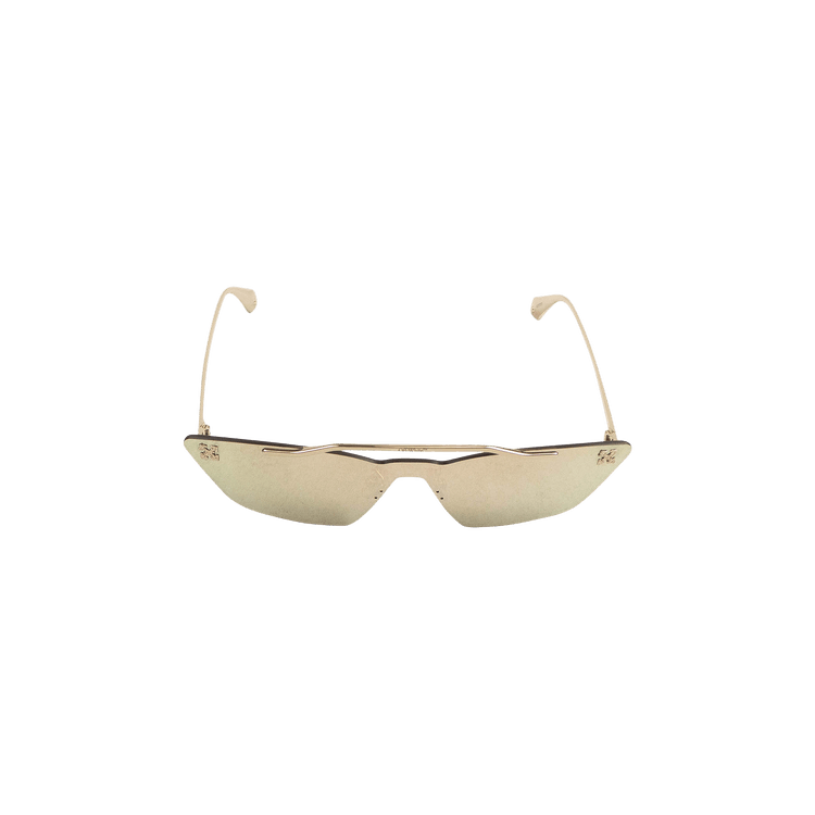 Off-White Cay Eye Metal Mask Sunglasses — Grey