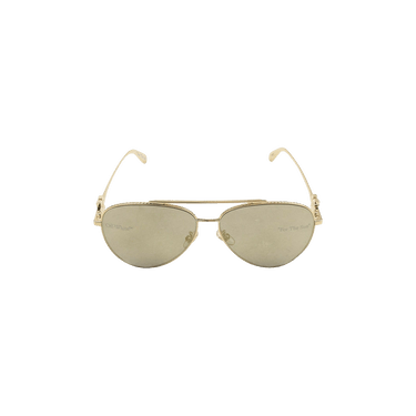 Off-White Pilot Sunglasses — Gold