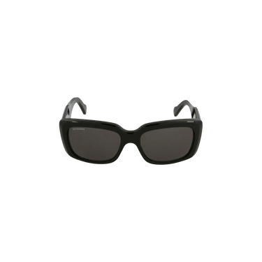 Balenciaga Rectangle Frame Sunglasses — Black