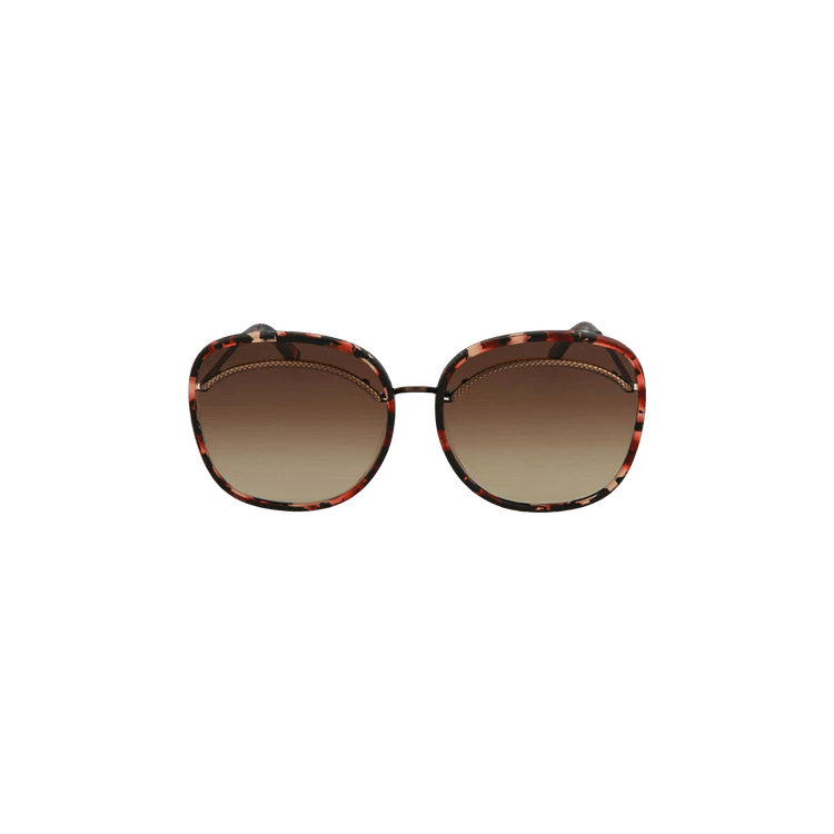 Bottega Veneta Round Frame Sunglasses — Brown