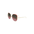 Gucci Round Frame Sunglasses — Gold